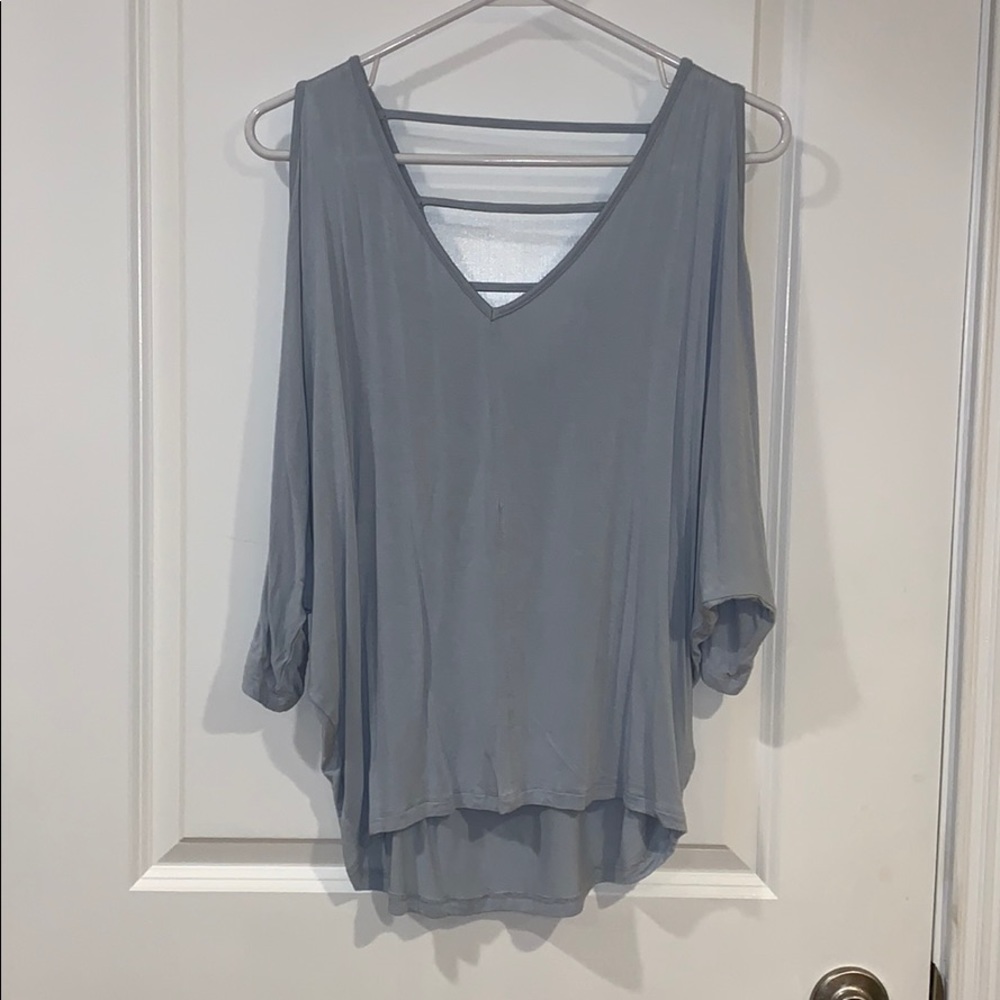Baby blue cold shoulder shit